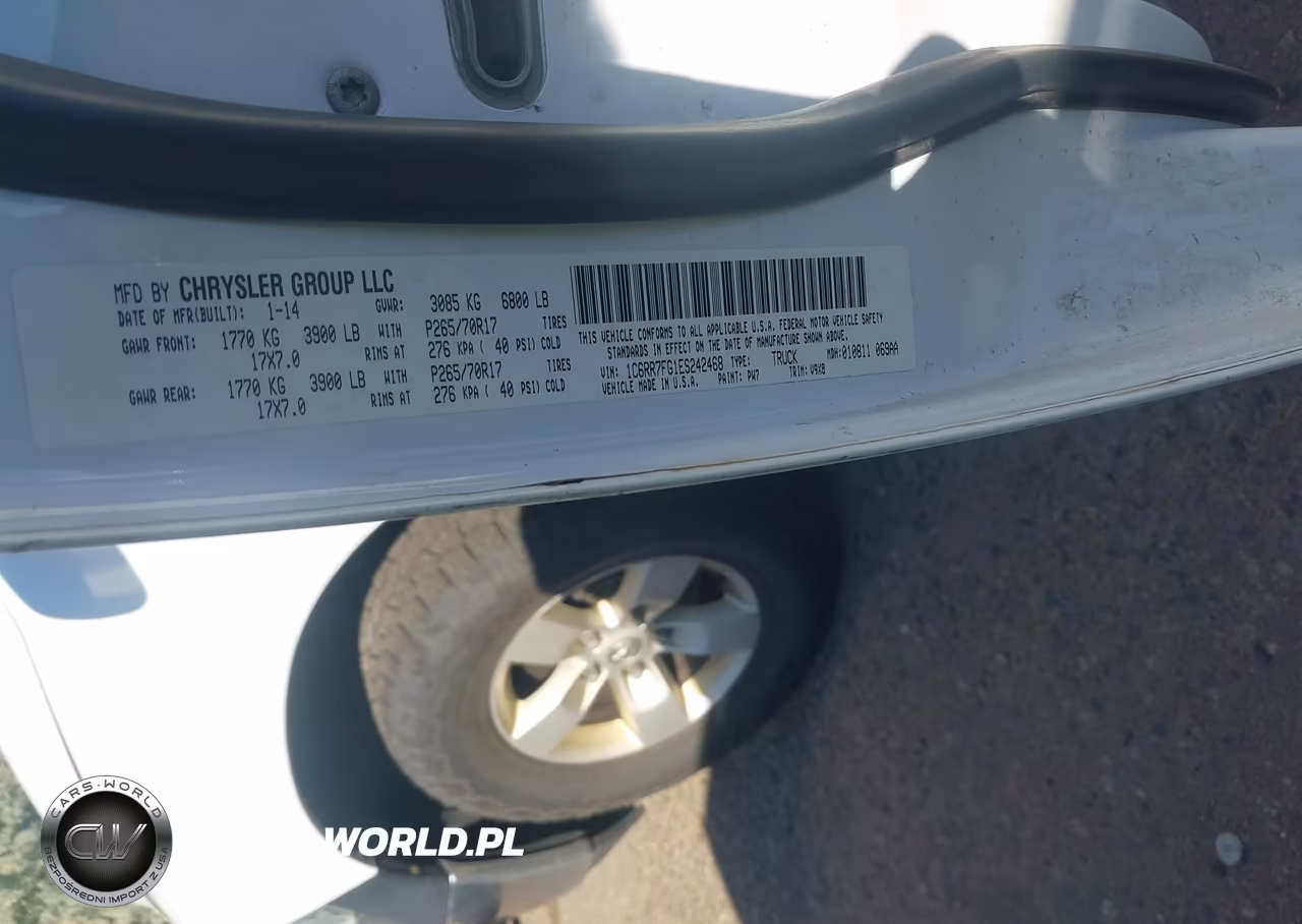 2014 Ram 1500 Tradesman VIN:1C6RR7FG1ES242468 - 9