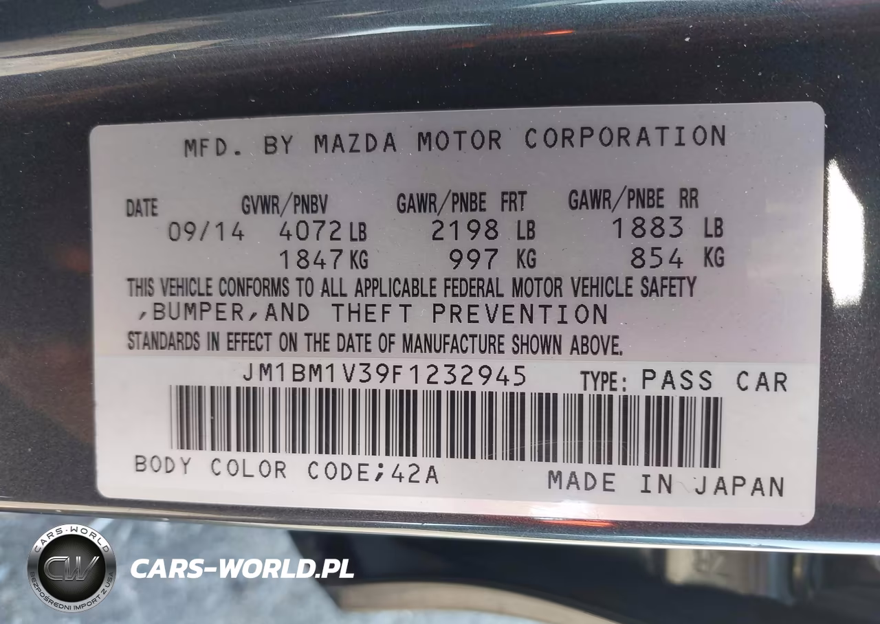2015 Mazda Mazda3 S Touring VIN:JM1BM1V39F1232945 - 9