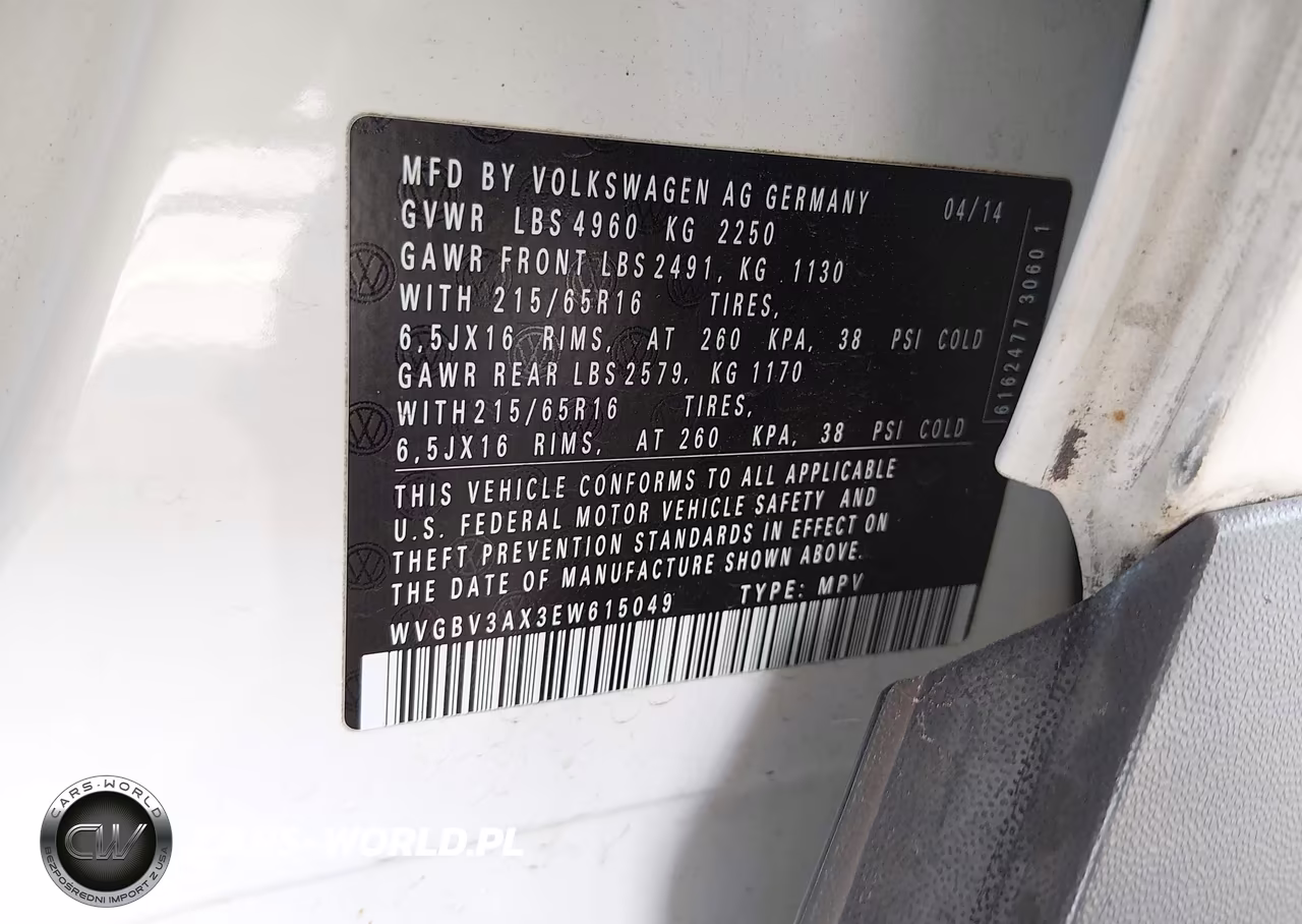 2014 Volkswagen Tiguan S VIN:WVGBV3AX3EW615049 - 9