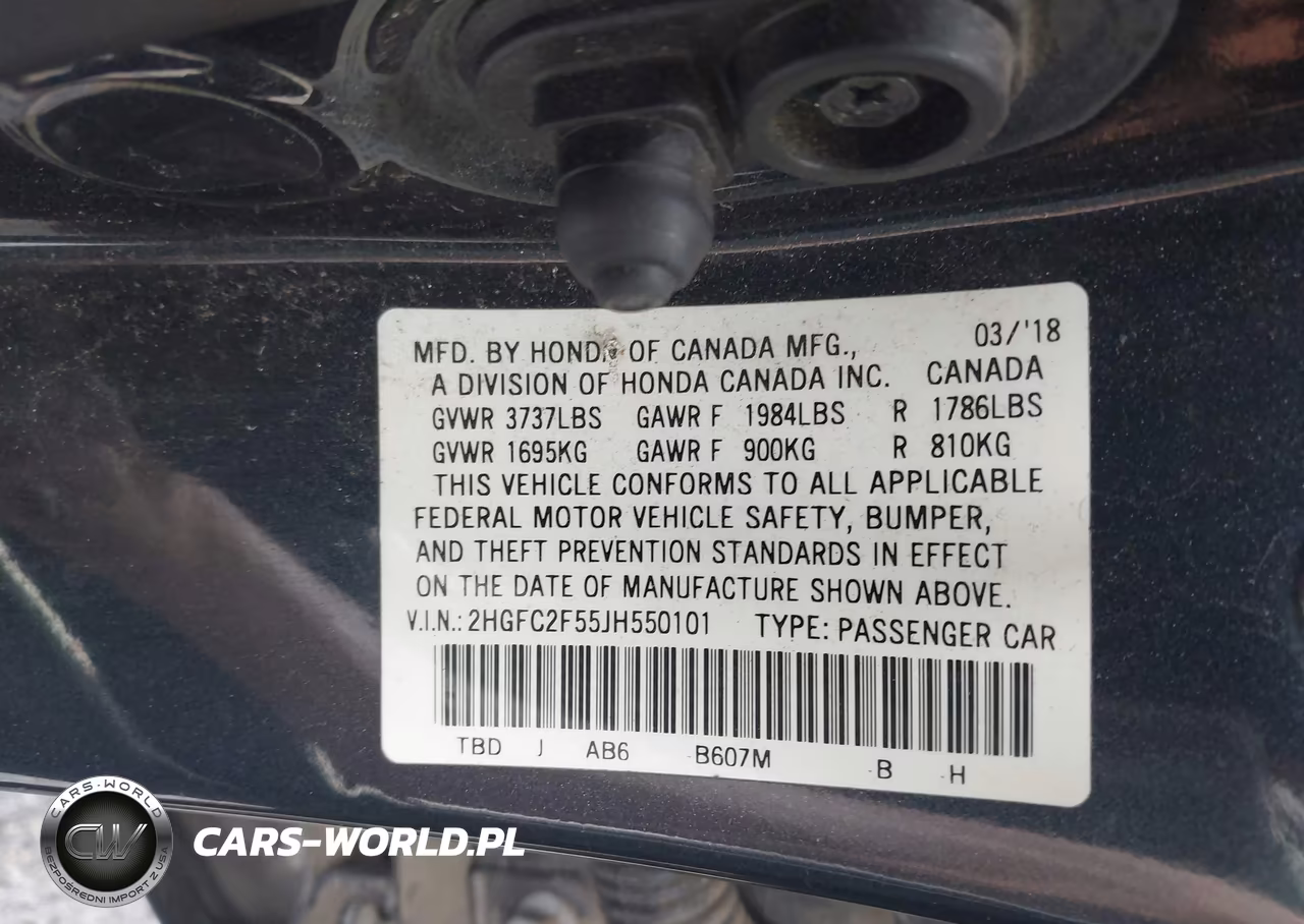 2018 Honda Civic Lx VIN:2HGFC2F55JH550101 - 9