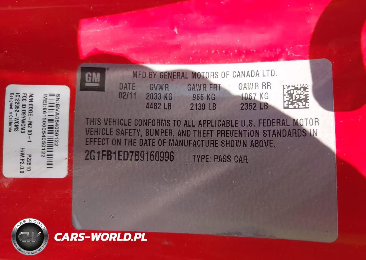 2011 Chevrolet Camaro 1Lt VIN:2G1FB1ED7B9160996 - 9