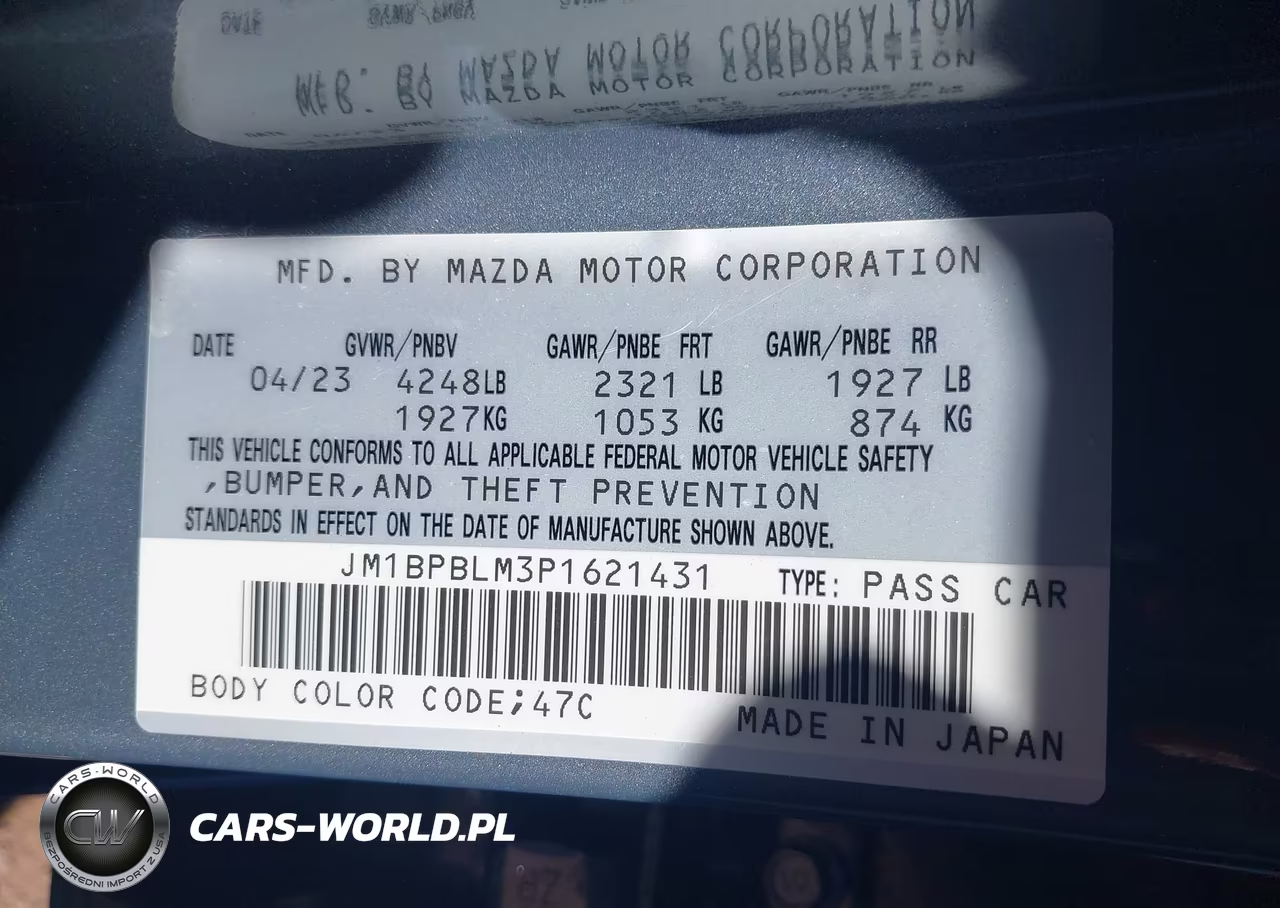 2023 Mazda Mazda3 2.5 S Carbon Edition VIN:JM1BPBLM3P1621431 - 9