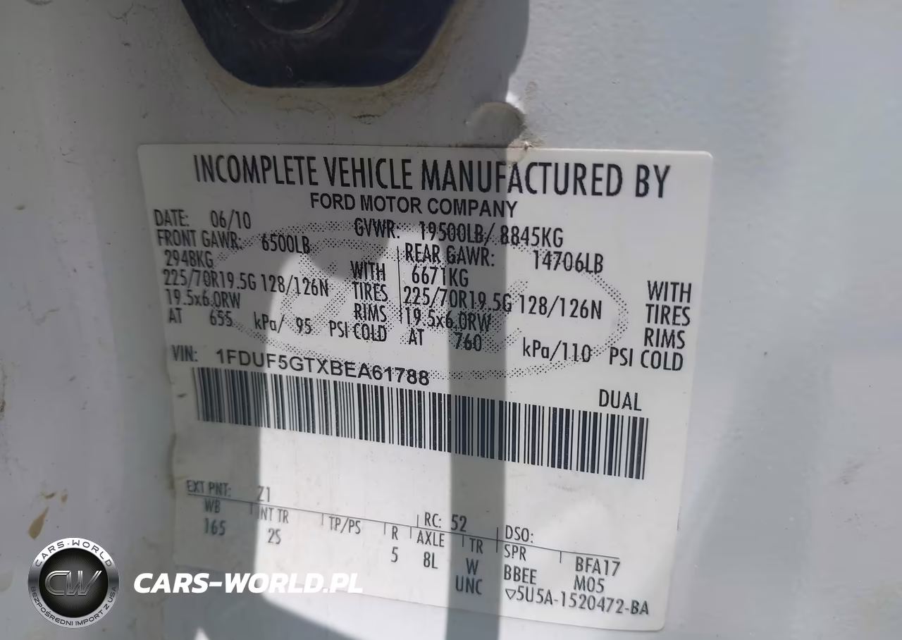 2011 Ford Super Duty F-550 Drw Xl VIN:1FDUF5GTXBEA61788 - 8