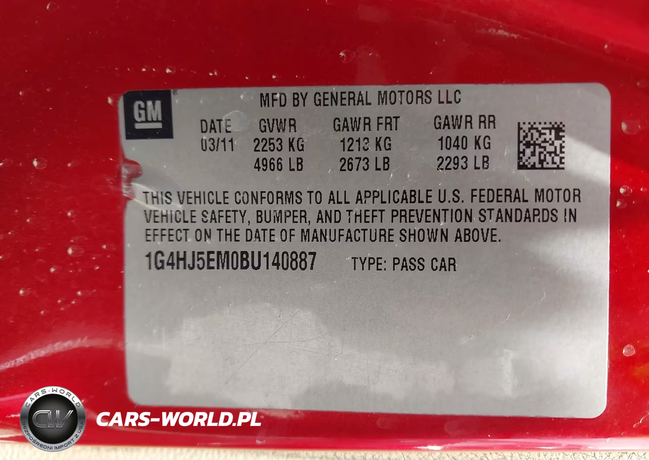 2011 Buick Lucerne Cxl Premium VIN:1G4HJ5EM0BU140887 - 9