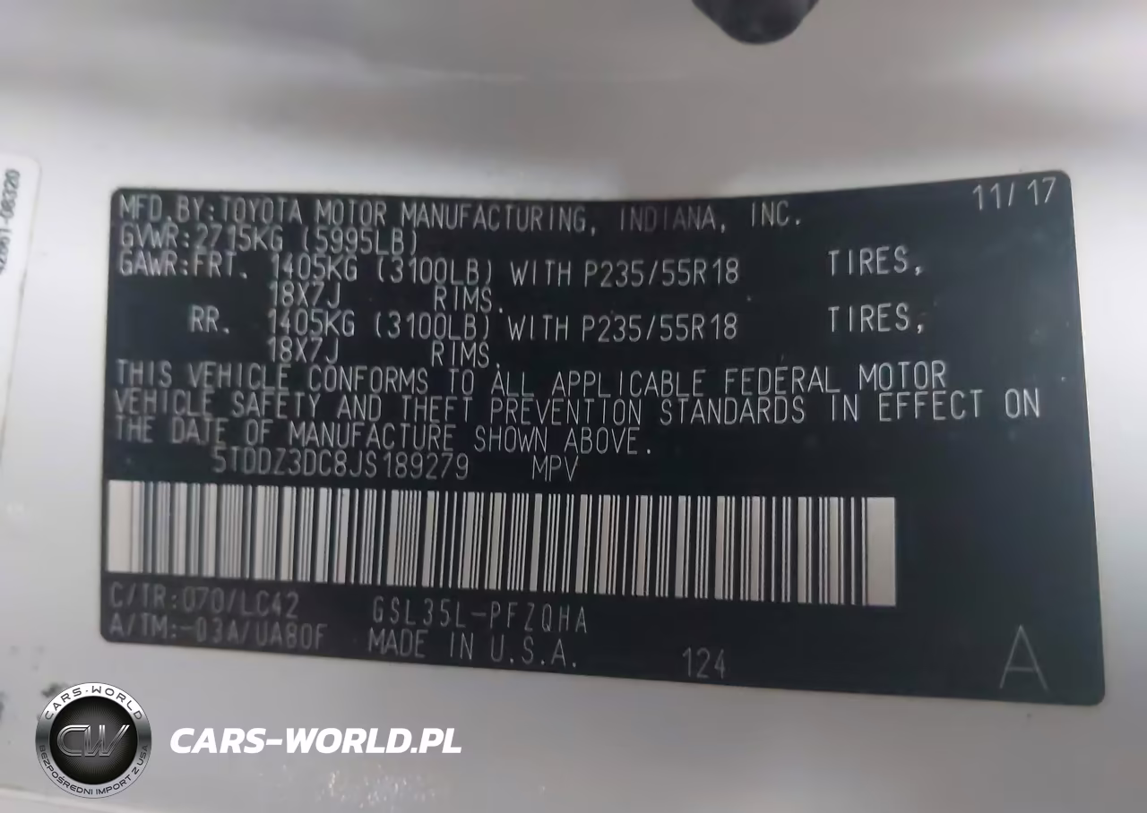 2018 Toyota Sienna Xle Premium 7 Passenger VIN:5TDDZ3DC8JS189279 - 9