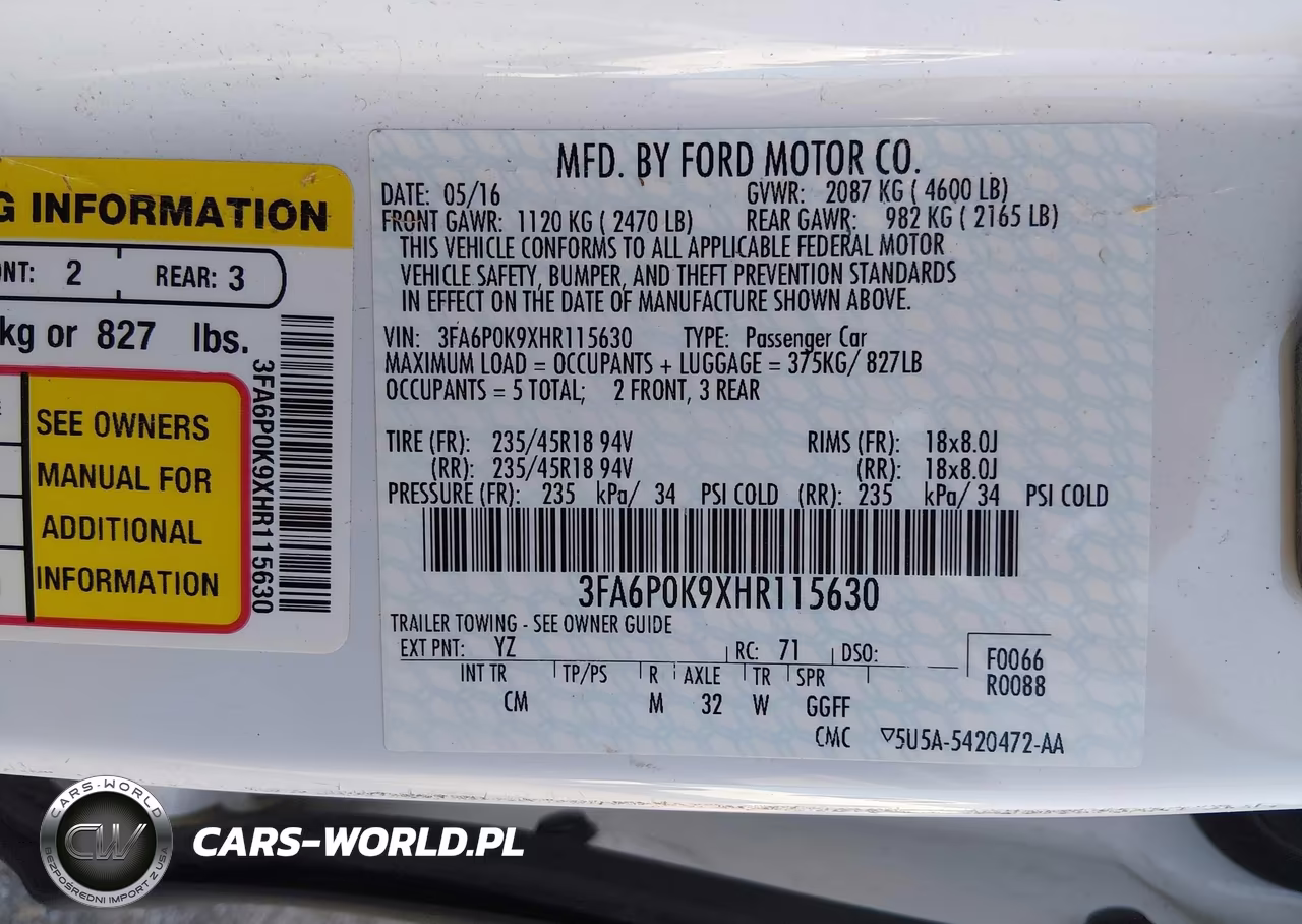 2017 Ford Fusion Platinum-Titanium VIN:3FA6P0K9XHR115630 - 9