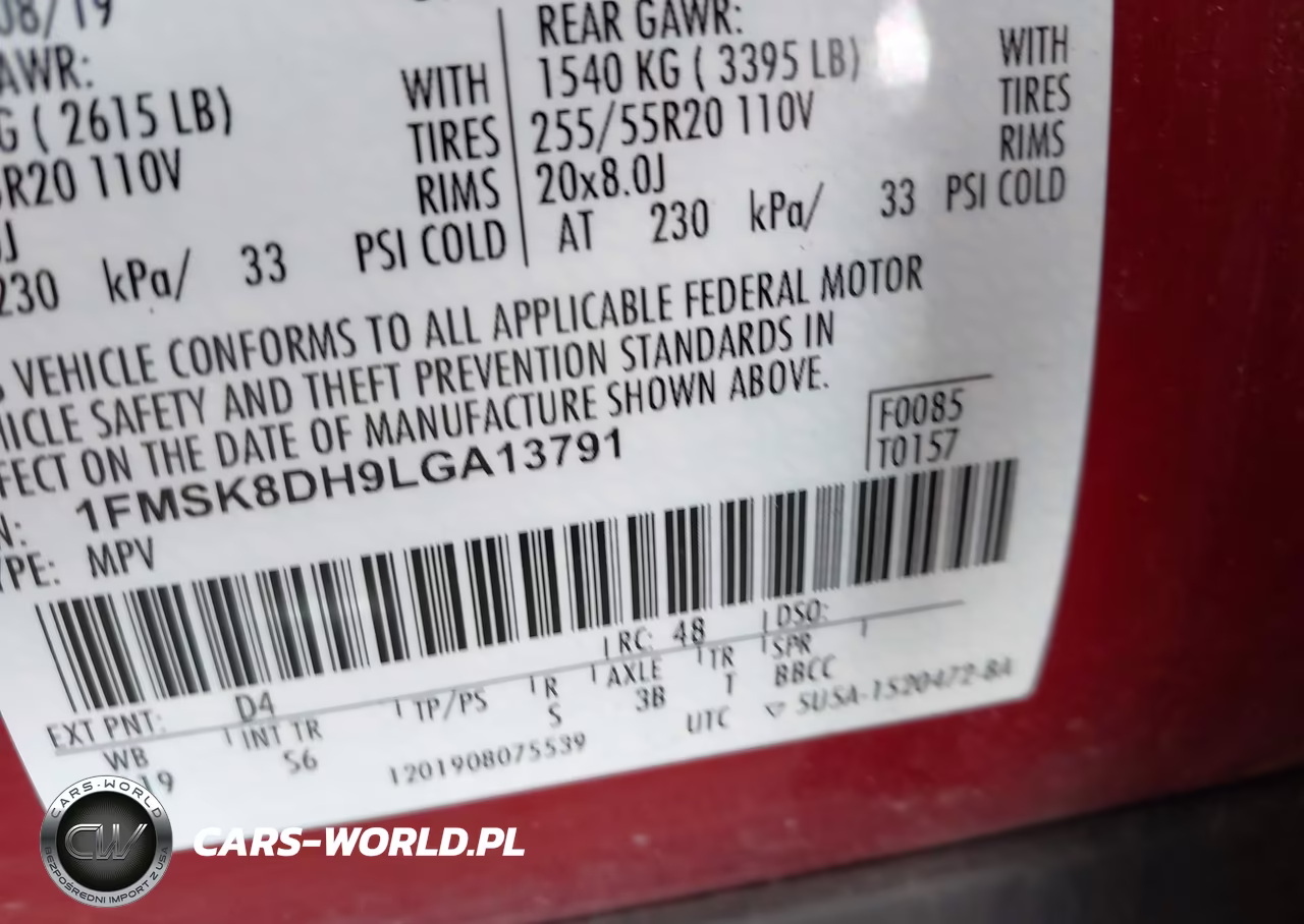 2020 Ford Explorer Xlt VIN:1FMSK8DH9LGA13791 - 9