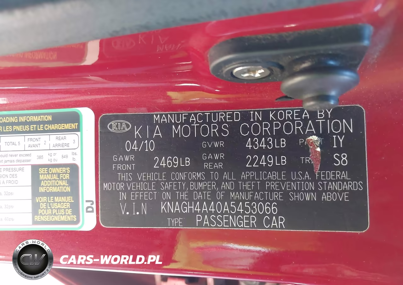 2010 Kia Optima Ex VIN:KNAGH4A40A5453066 - 9
