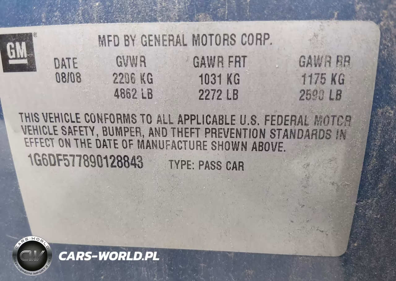 2009 Cadillac Cts Rwd W-1Sa VIN:1G6DF577890128843 - 9
