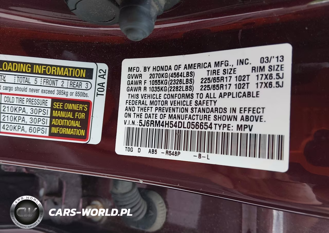 2013 Honda Cr-V Ex VIN:5J6RM4H54DL056654 - 9