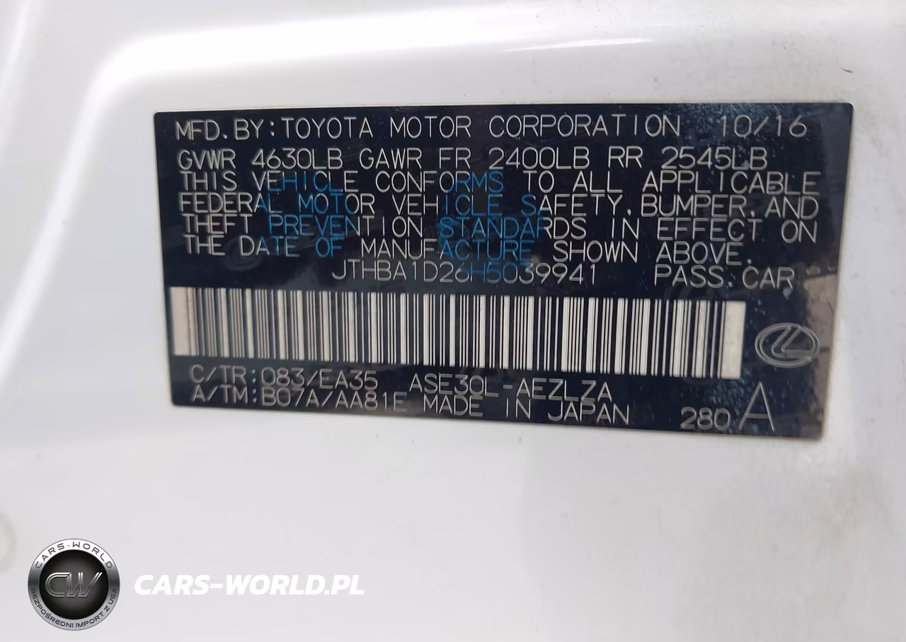 2017 Lexus Is 200T VIN:JTHBA1D26H5039941 - 9