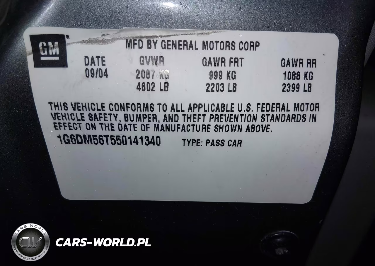 2005 Cadillac Cts Standard VIN:1G6DM56T550141340 - 9