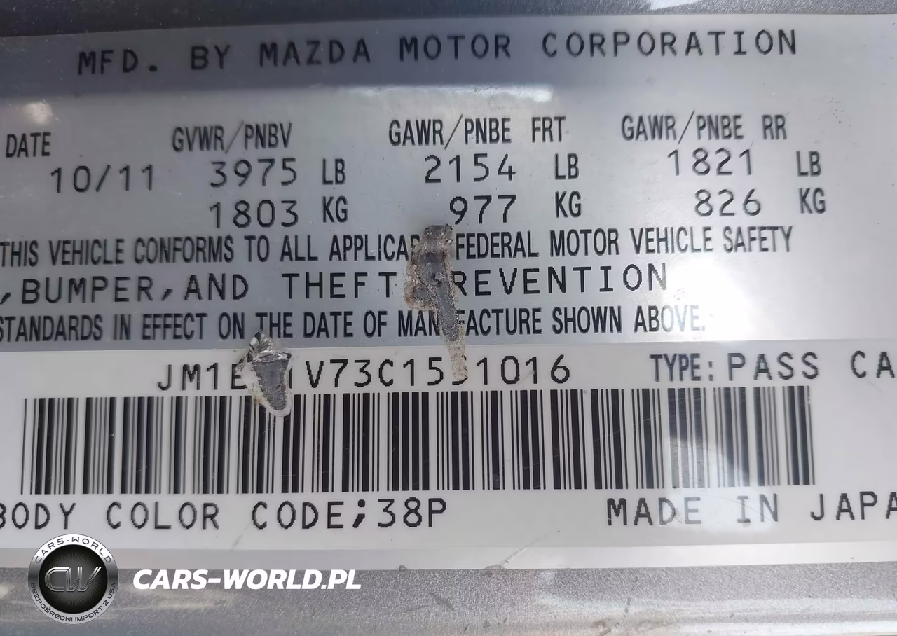 2012 Mazda Mazda3 I Touring VIN:JM1BL1V73C1551016 - 9