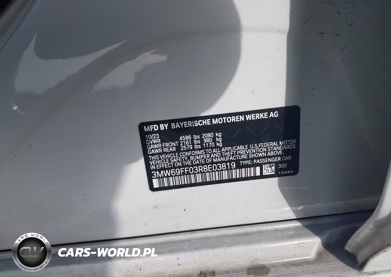 2024 BMW 330I VIN:3MW69FF03R8E03819 - 9