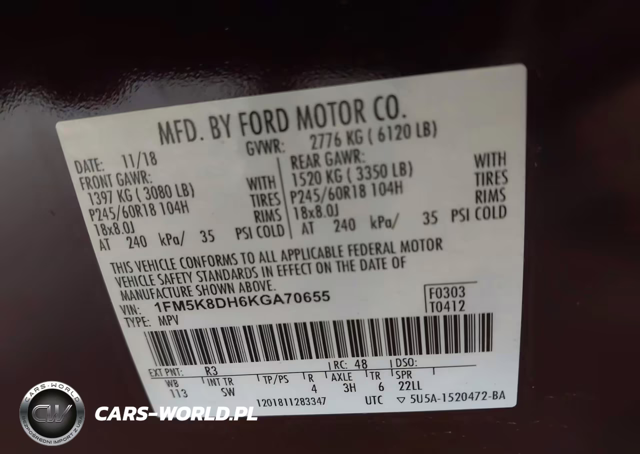 2019 Ford Explorer Xlt VIN:1FM5K8DH6KGA70655 - 9
