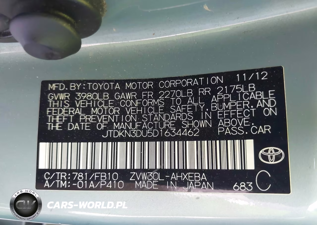 2013 Toyota Prius Three VIN:JTDKN3DU5D1634462 - 9