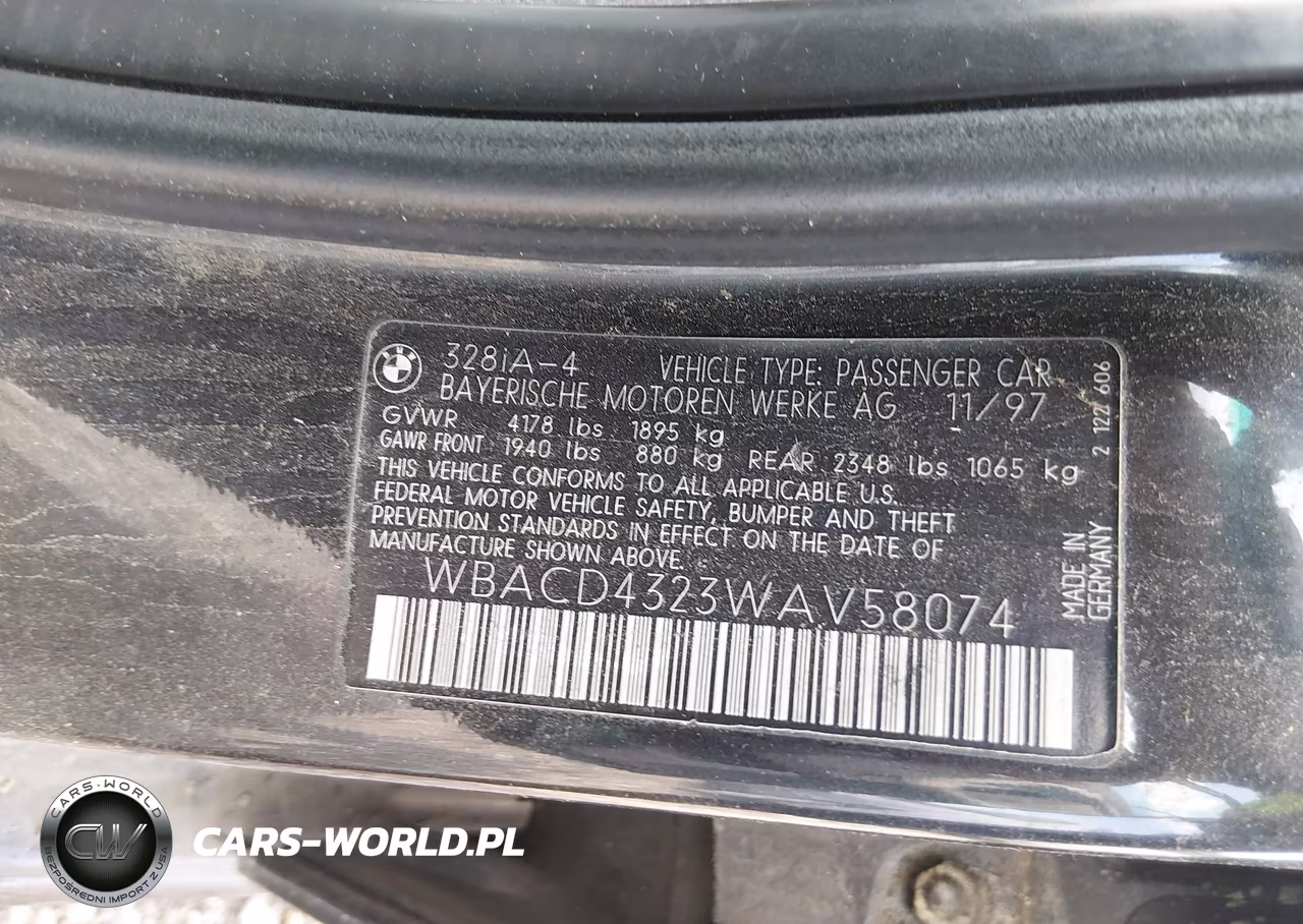 1998 BMW 328I VIN:WBACD4323WAV58074 - 9