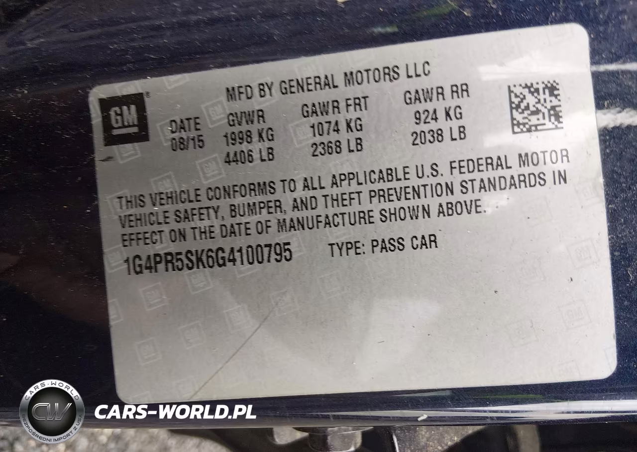 2016 Buick Verano Convenience Group VIN:1G4PR5SK6G4100795 - 9