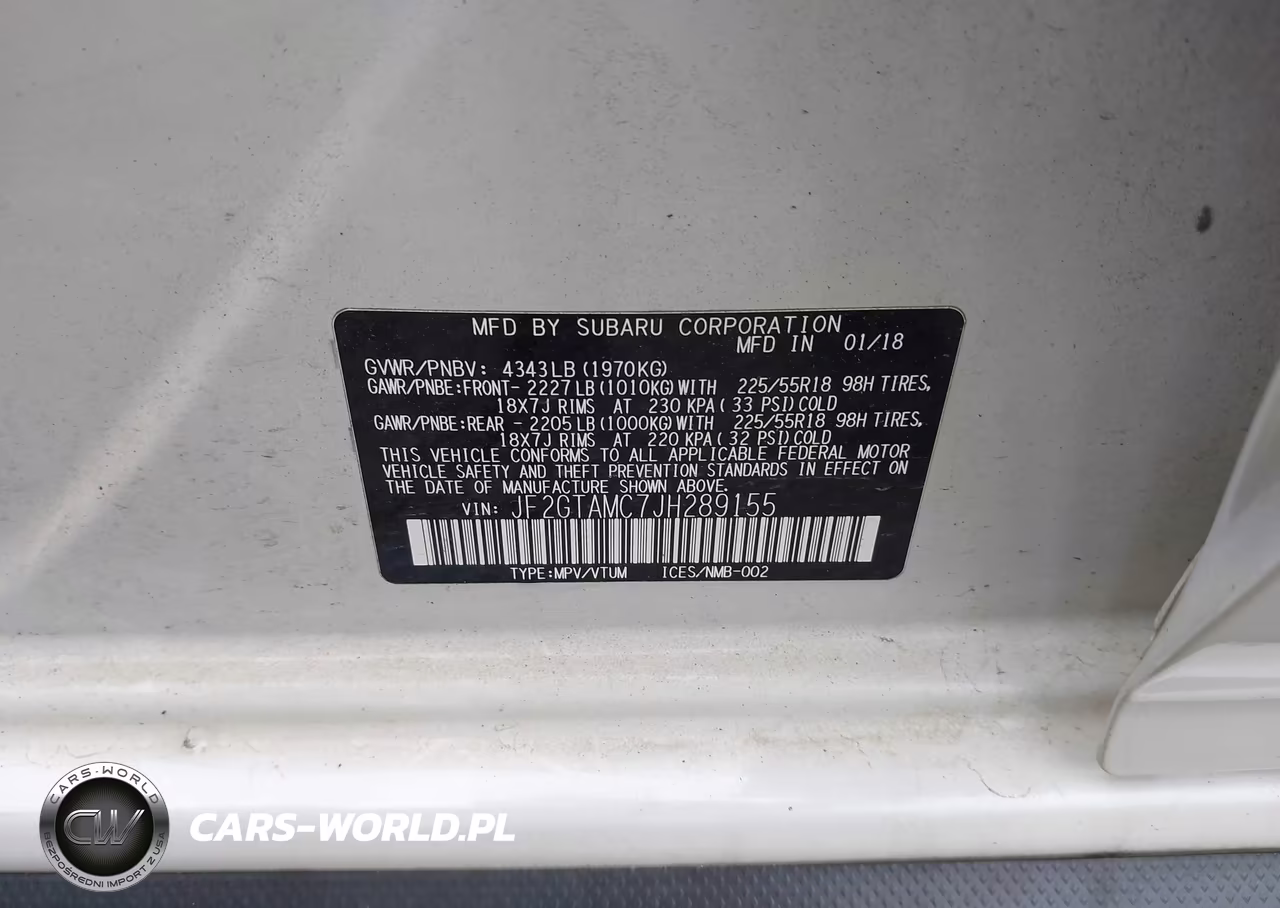 2018 Subaru Crosstrek 2.0I Limited VIN:JF2GTAMC7JH289155 - 9