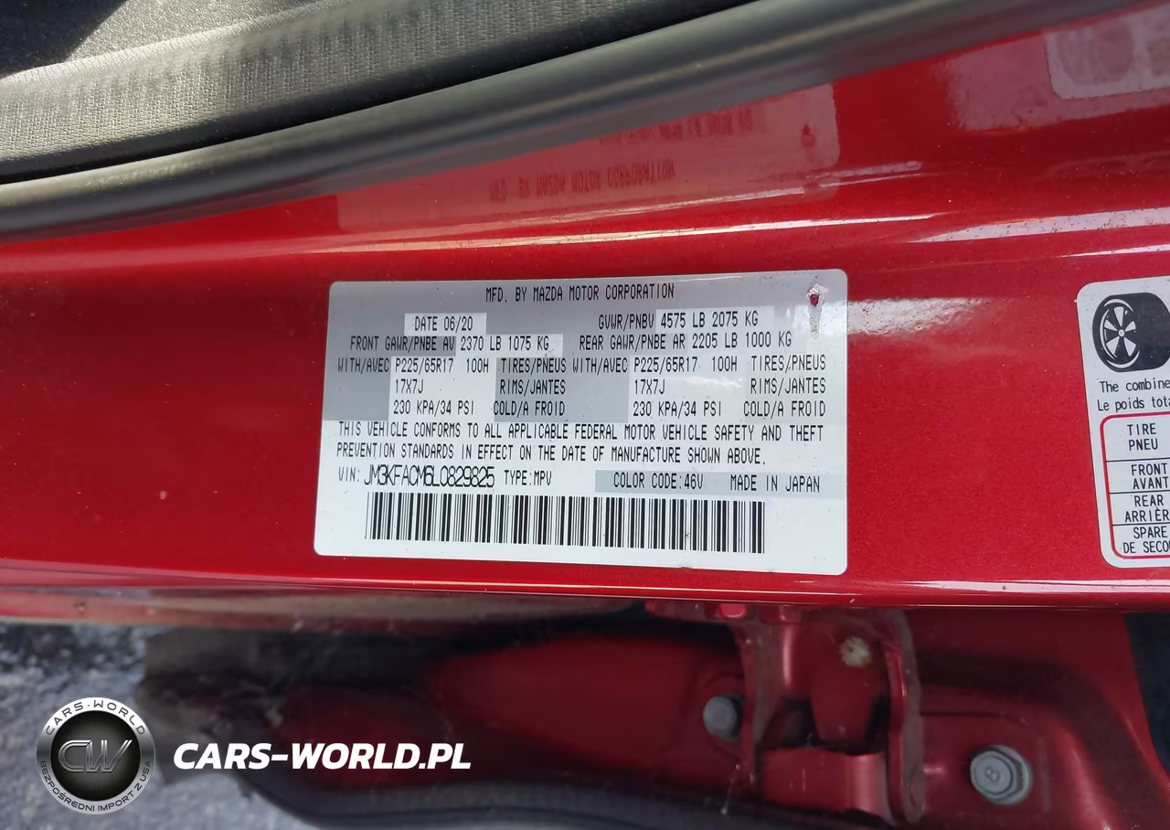2020 Mazda Cx-5 Touring VIN:JM3KFACM6L0829825 - 9