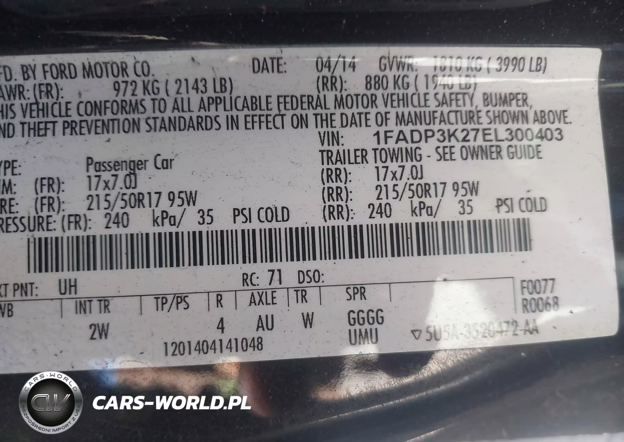 2014 Ford Focus Se VIN:1FADP3K27EL300403 - 9
