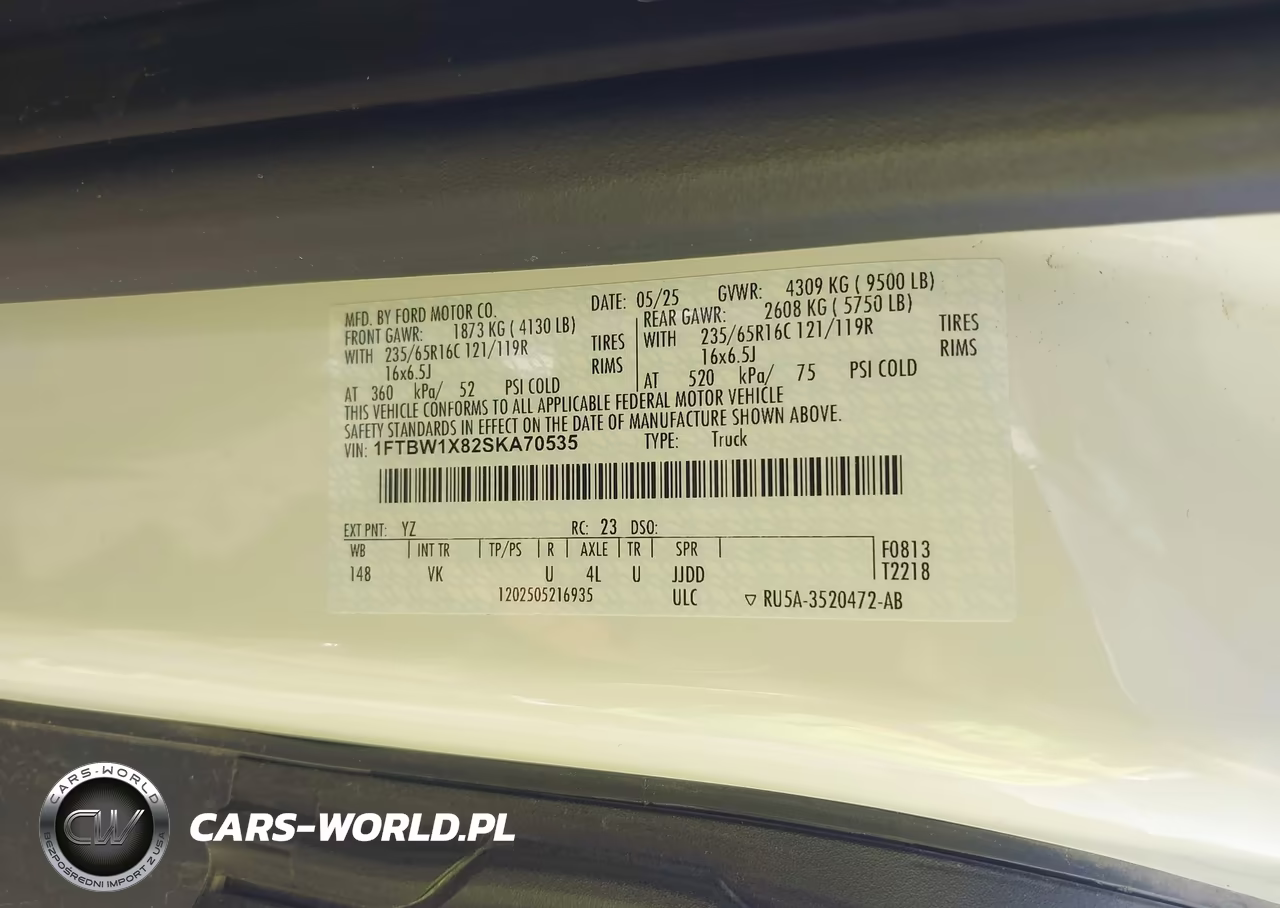 2025 Ford Transit-350 VIN:1FTBW1X82SKA70535 - 9