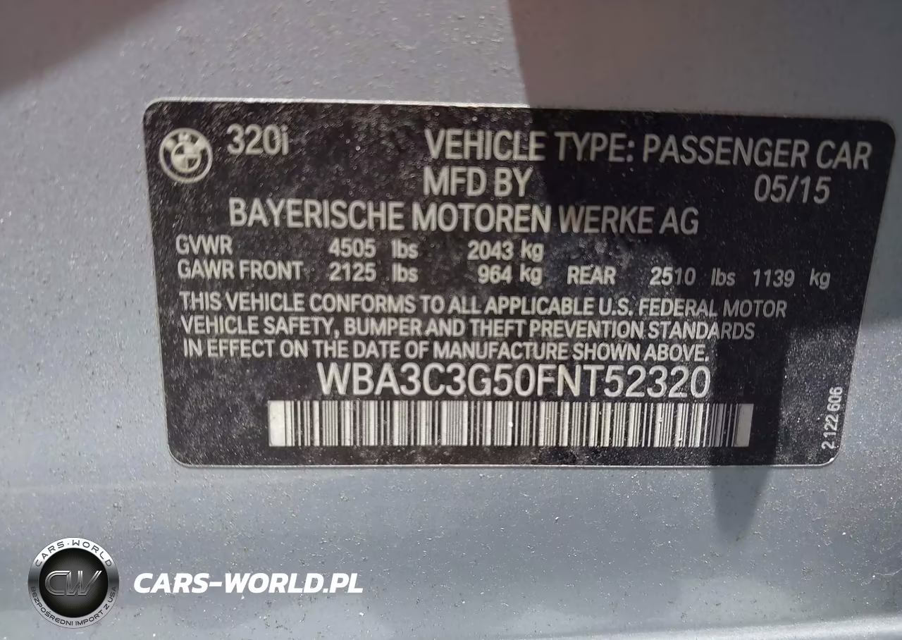 2015 BMW 320I xDrive VIN:WBA3C3G50FNT52320 - 9
