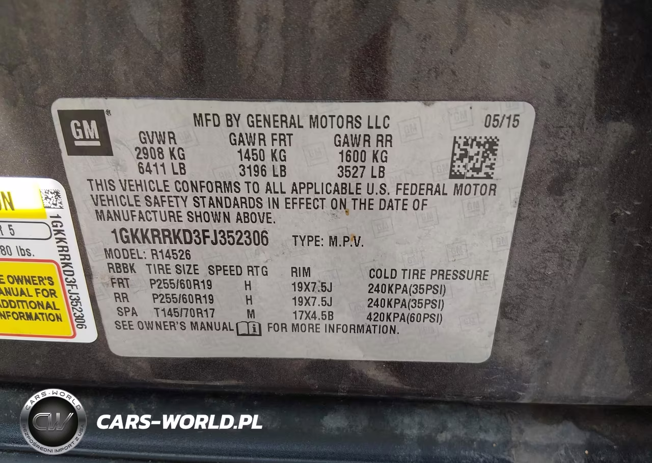 2015 GMC Acadia Slt-1 VIN:1GKKRRKD3FJ352306 - 9