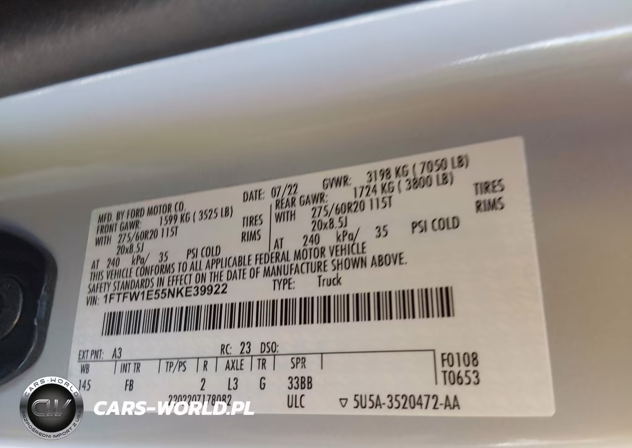 2022 Ford F-150 Xlt VIN:1FTFW1E55NKE39922 - 9