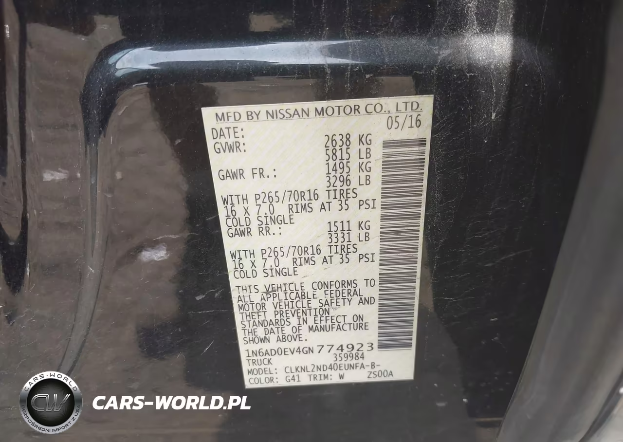 2016 Nissan Frontier Sv VIN:1N6AD0EV4GN774923 - 9