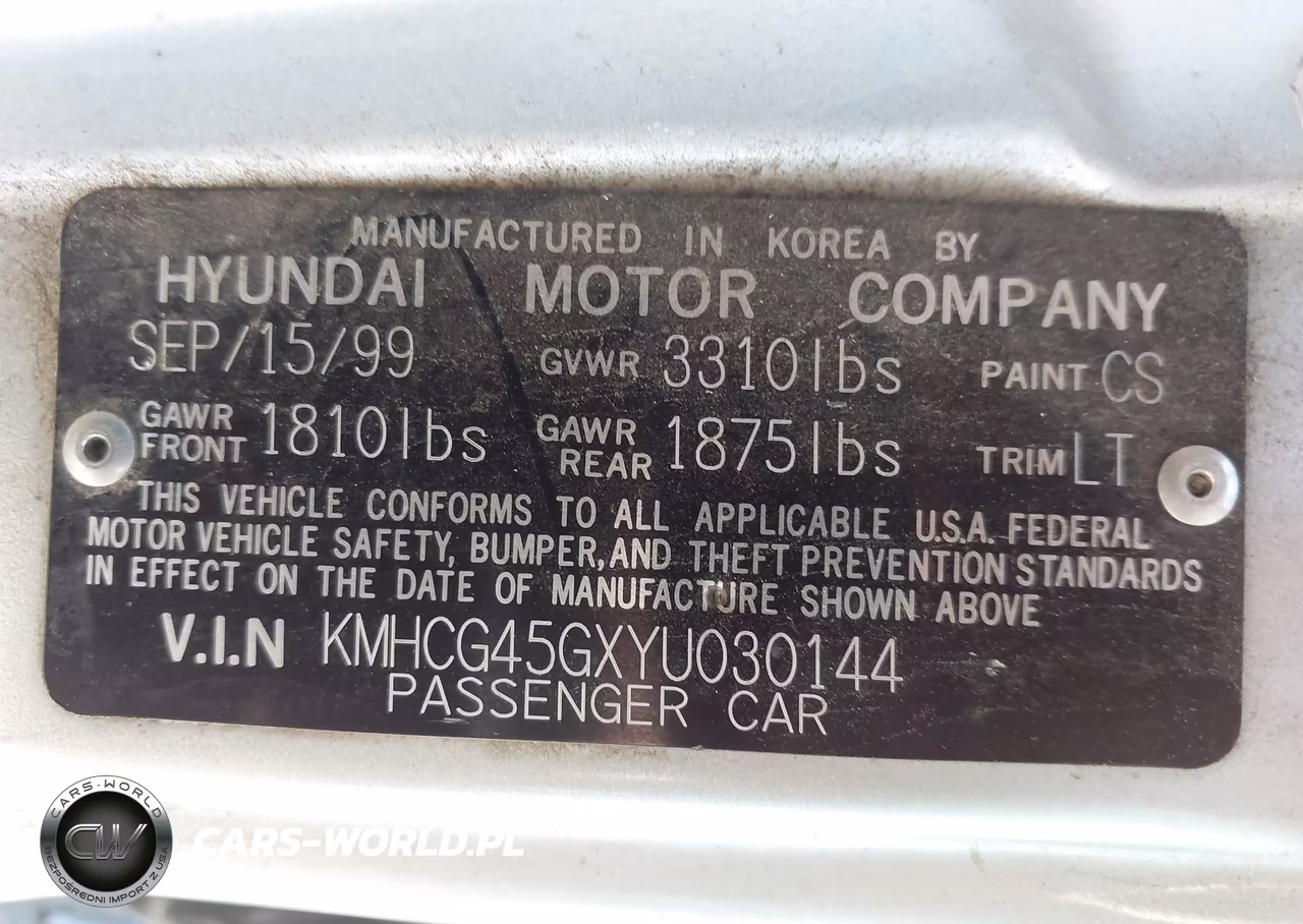 2000 Hyundai Accent Gl VIN:KMHCG45GXYU030144 - 9