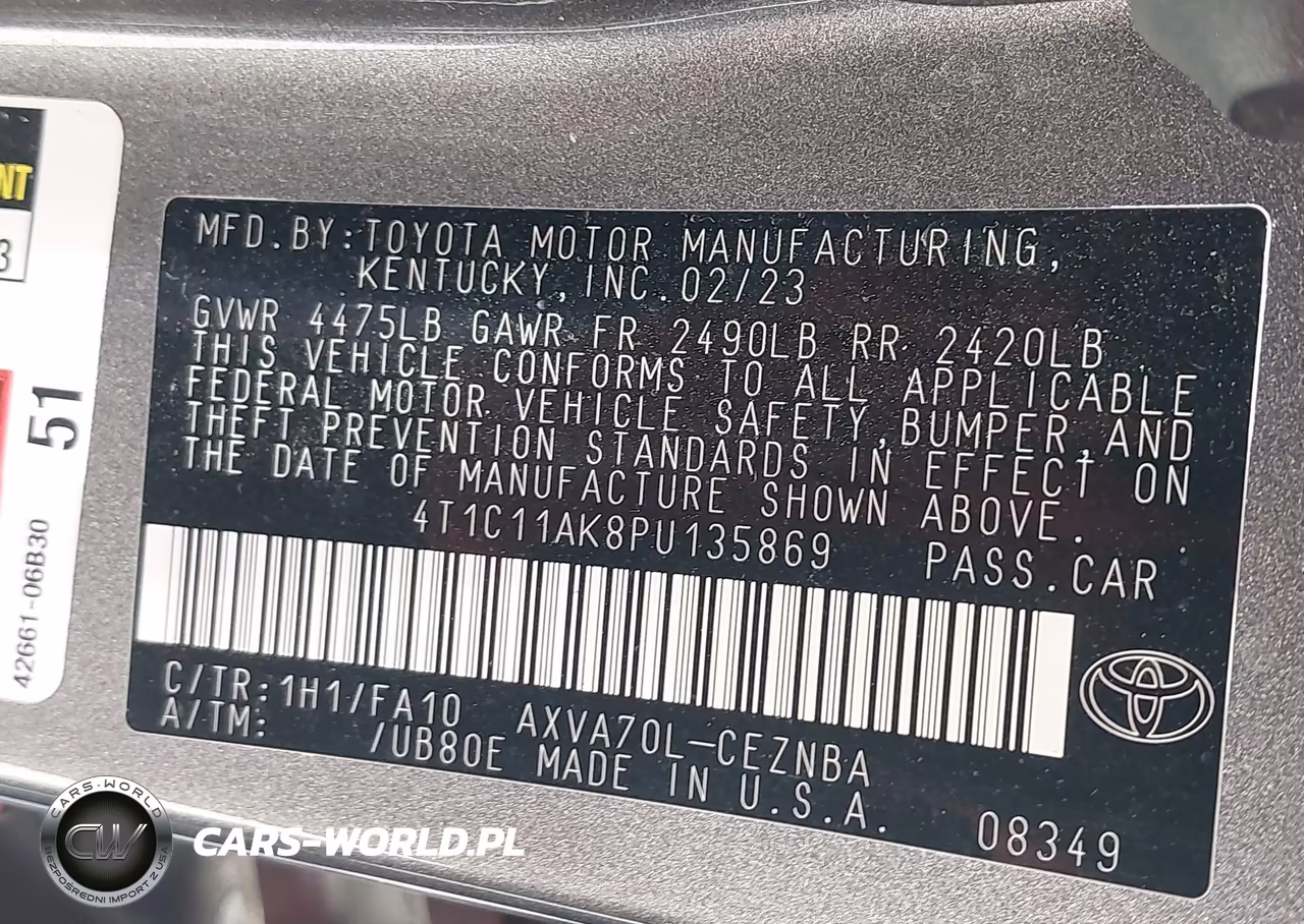 2023 Toyota Camry Le VIN:4T1C11AK8PU135869 - 9