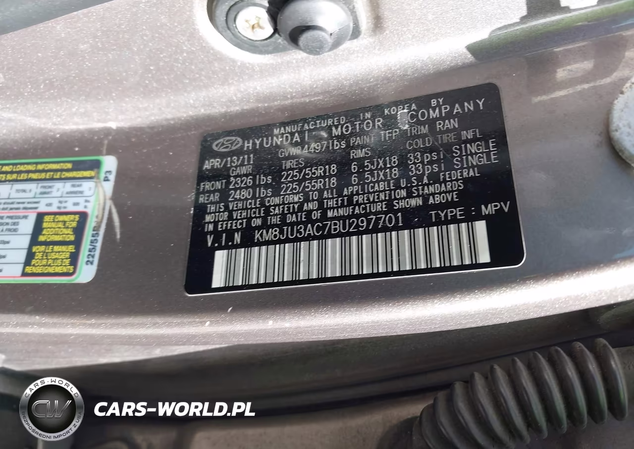2011 Hyundai Tucson Limited VIN:KM8JU3AC7BU297701 - 9