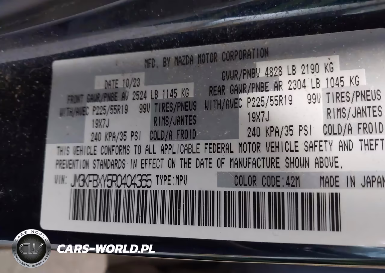 2024 Mazda Cx-5 2.5 Turbo Signature VIN:JM3KFBXY5R0404365 - 9