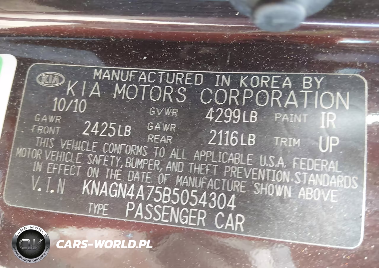 2011 Kia Optima Ex-Sx VIN:KNAGN4A75B5054304 - 9