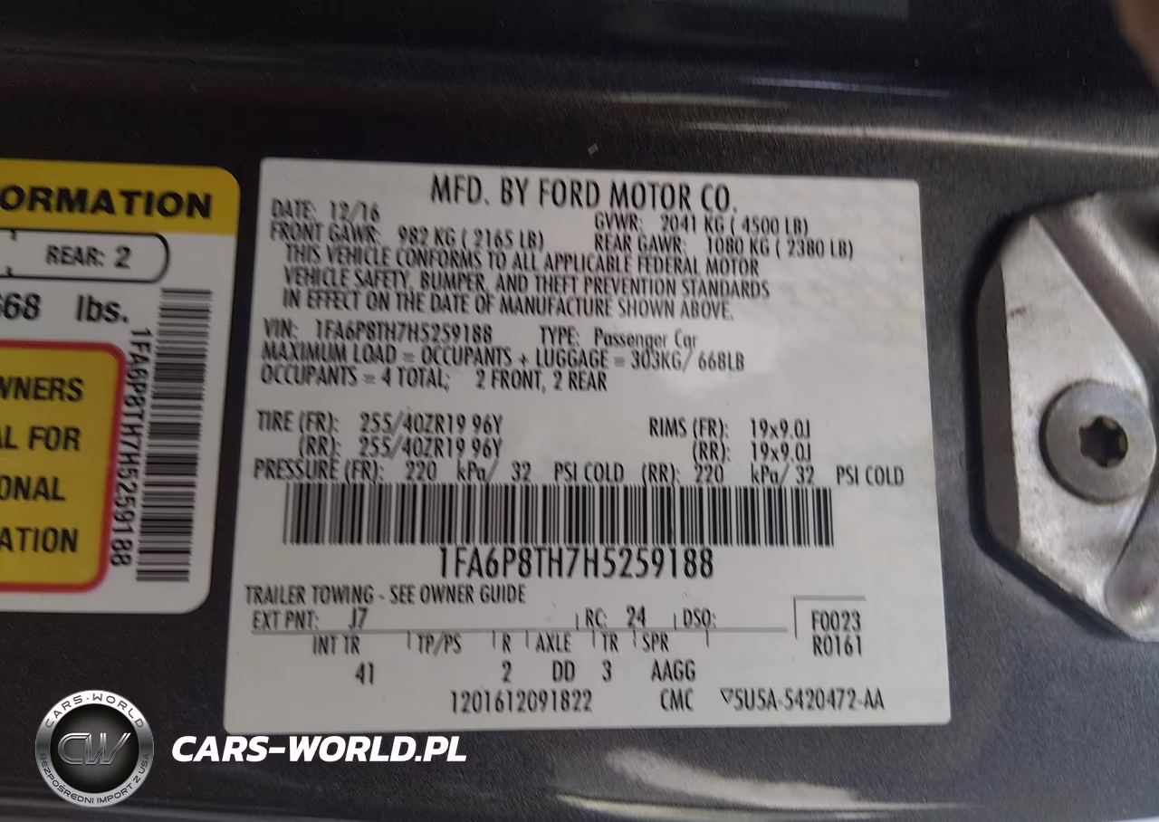 2017 Ford Mustang Ecoboost VIN:1FA6P8TH7H5259188 - 9