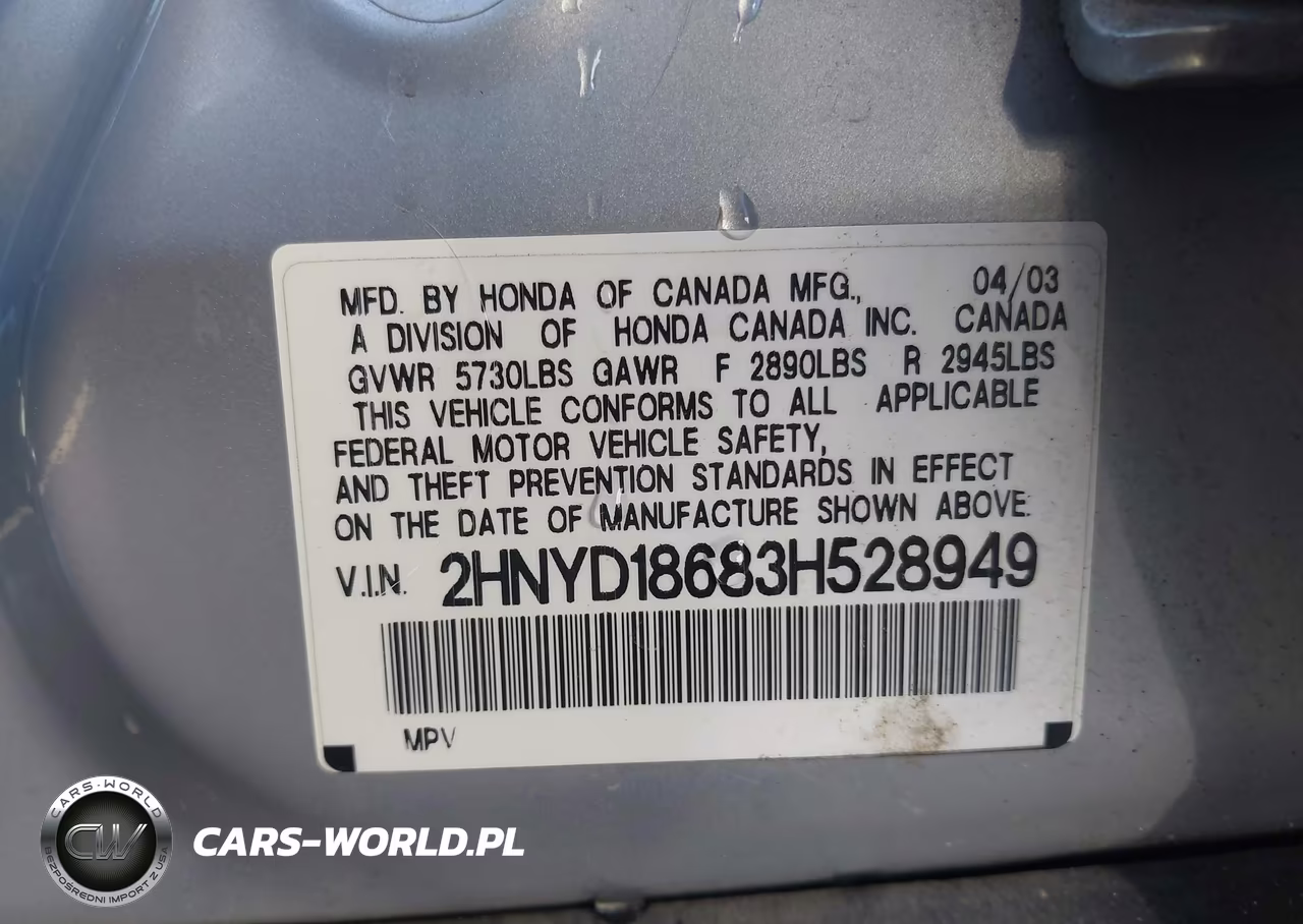 2003 Acura Mdx VIN:2HNYD18683H528949 - 9