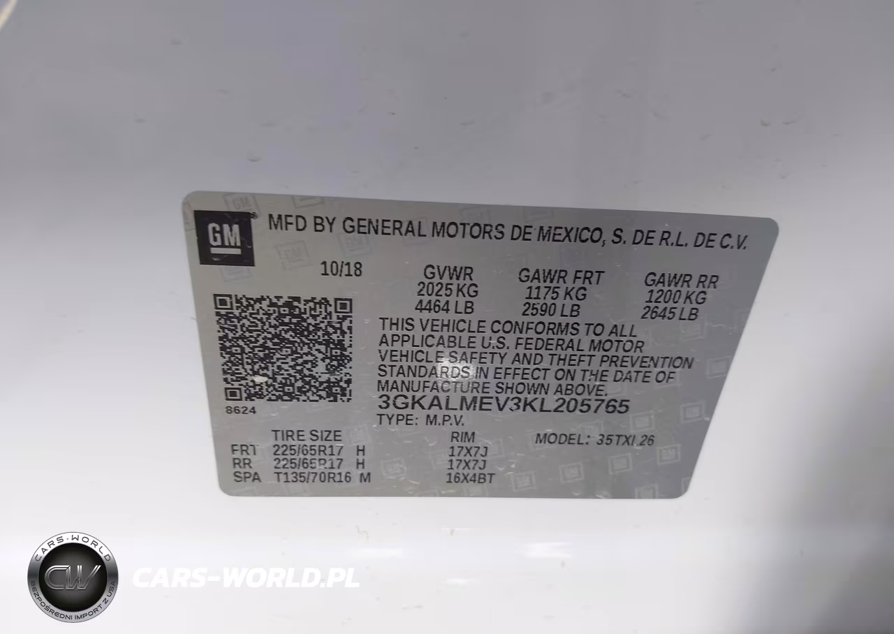 2019 GMC Terrain Sle VIN:3GKALMEV3KL205765 - 9