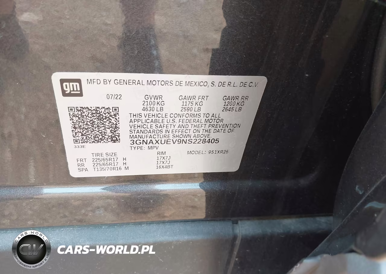 2022 Chevrolet Equinox Awd Lt VIN:3GNAXUEV9NS228405 - 9