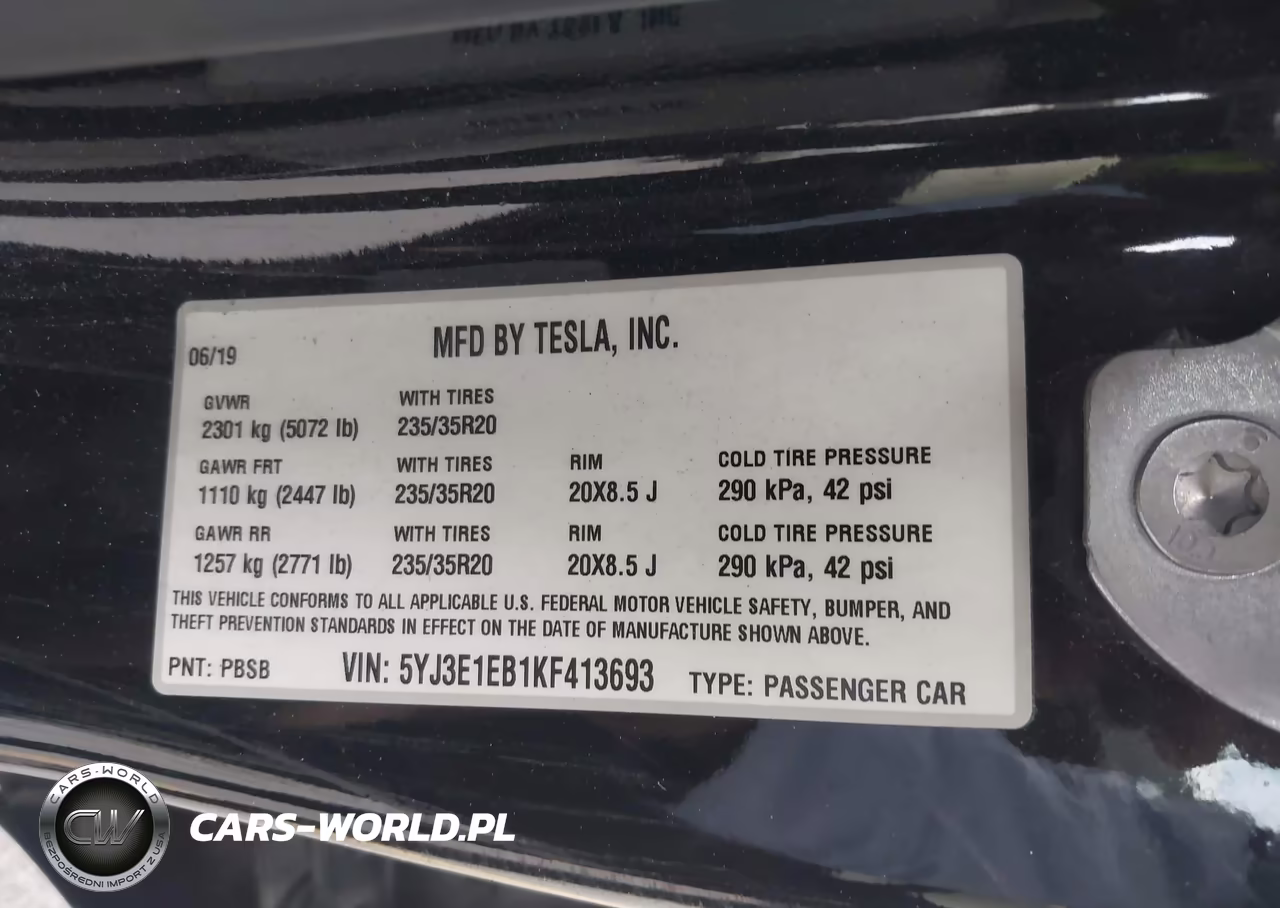 2019 Tesla Model 3 Long Range-Performance VIN:5YJ3E1EB1KF413693 - 9