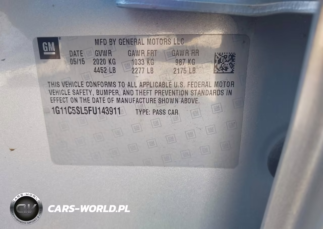 2015 Chevrolet Malibu 1Lt VIN:1G11C5SL5FU143911 - 9