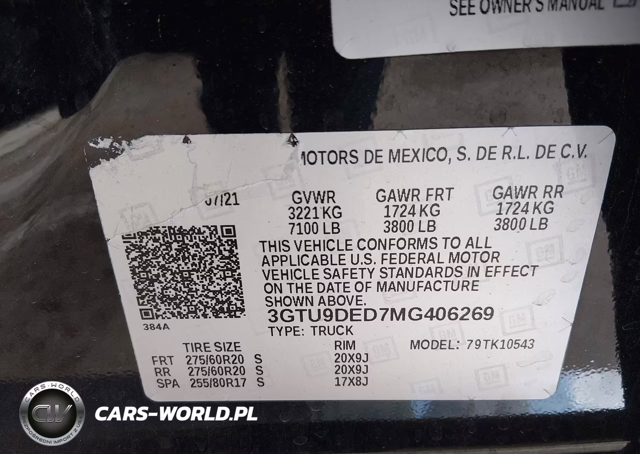 2021 GMC Sierra 1500 4Wd Short Box Slt VIN:3GTU9DED7MG406269 - 9