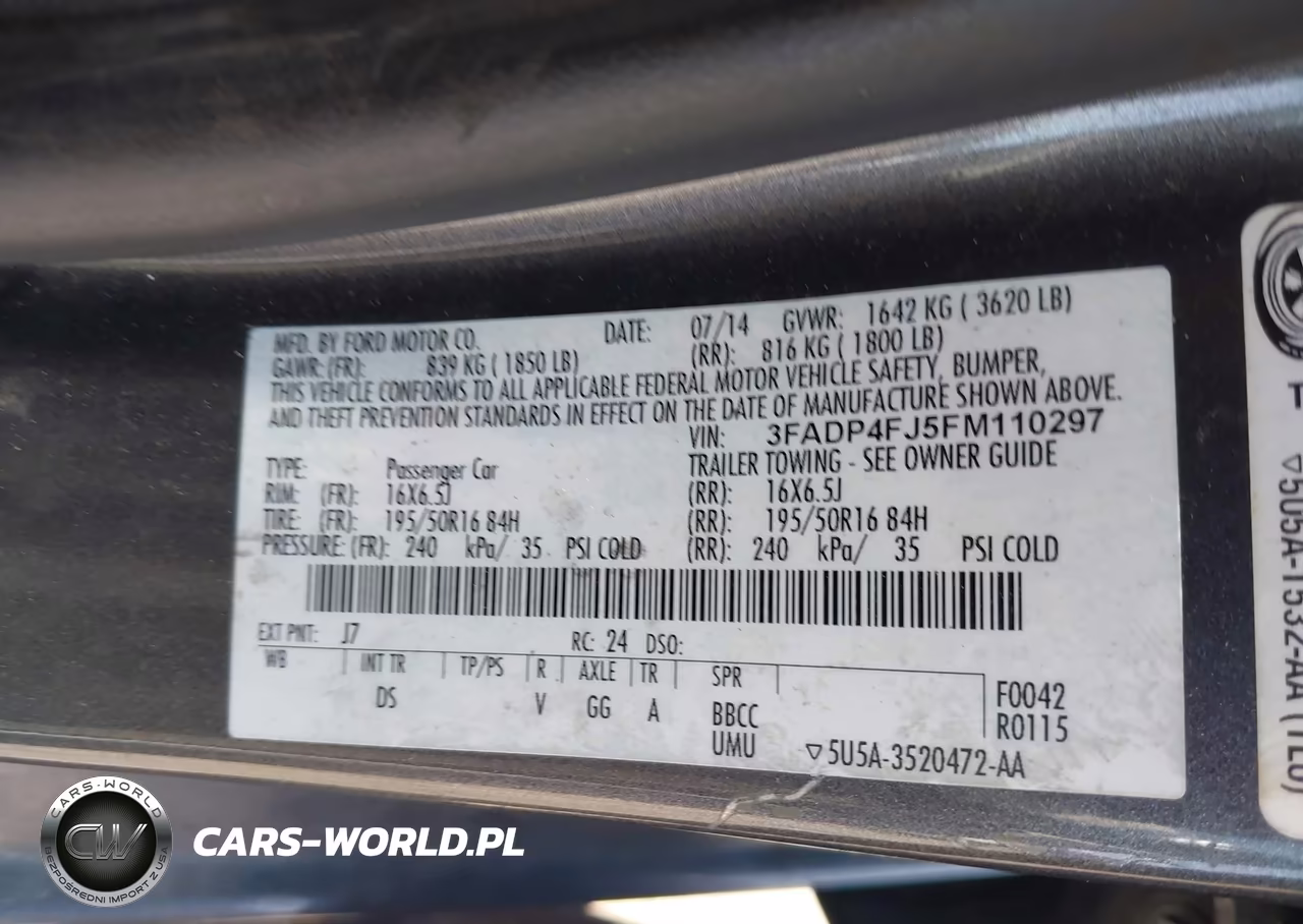 2015 Ford Fiesta Titanium VIN:3FADP4FJ5FM110297 - 9