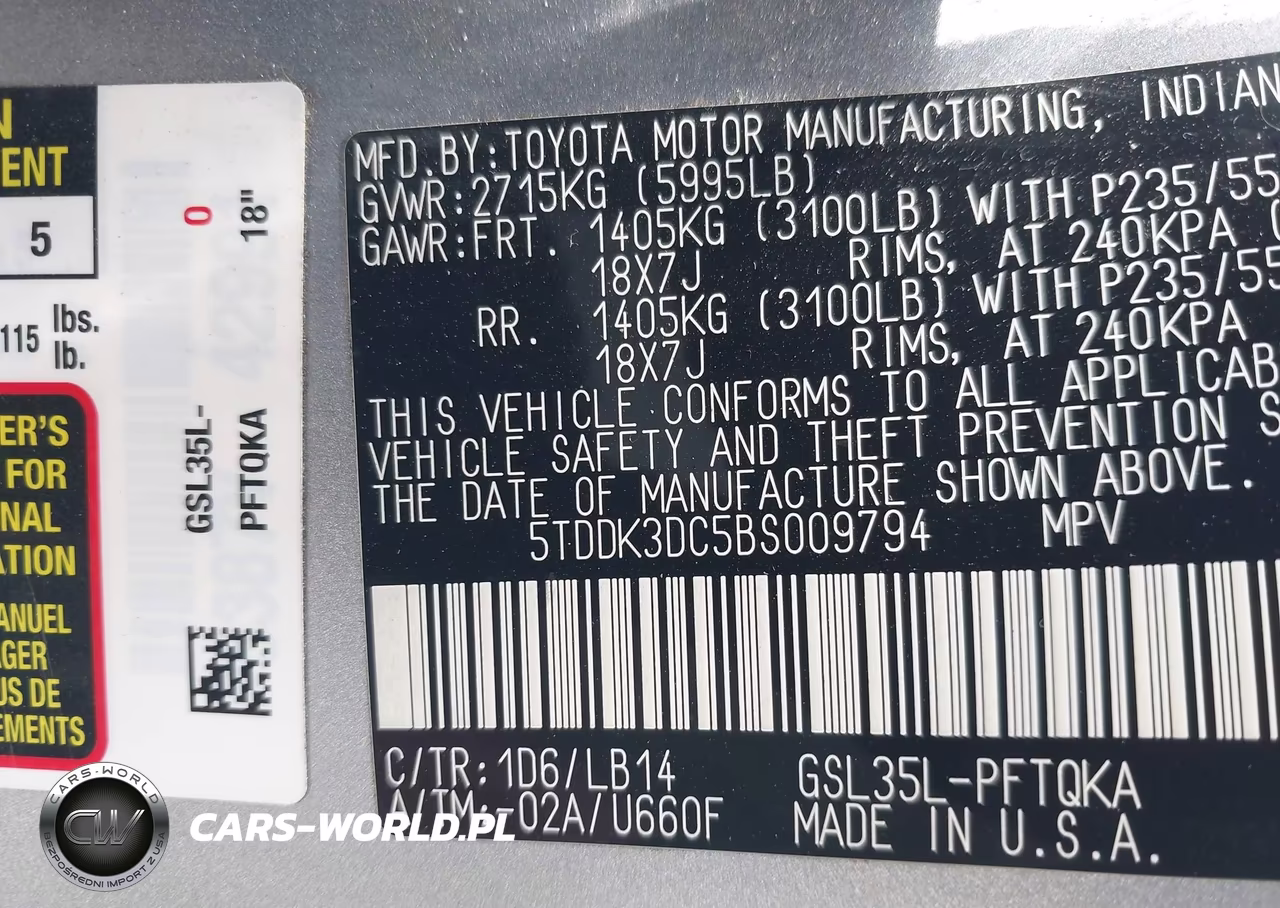 2011 Toyota Sienna Xle VIN:5TDDK3DC5BS009794 - 9