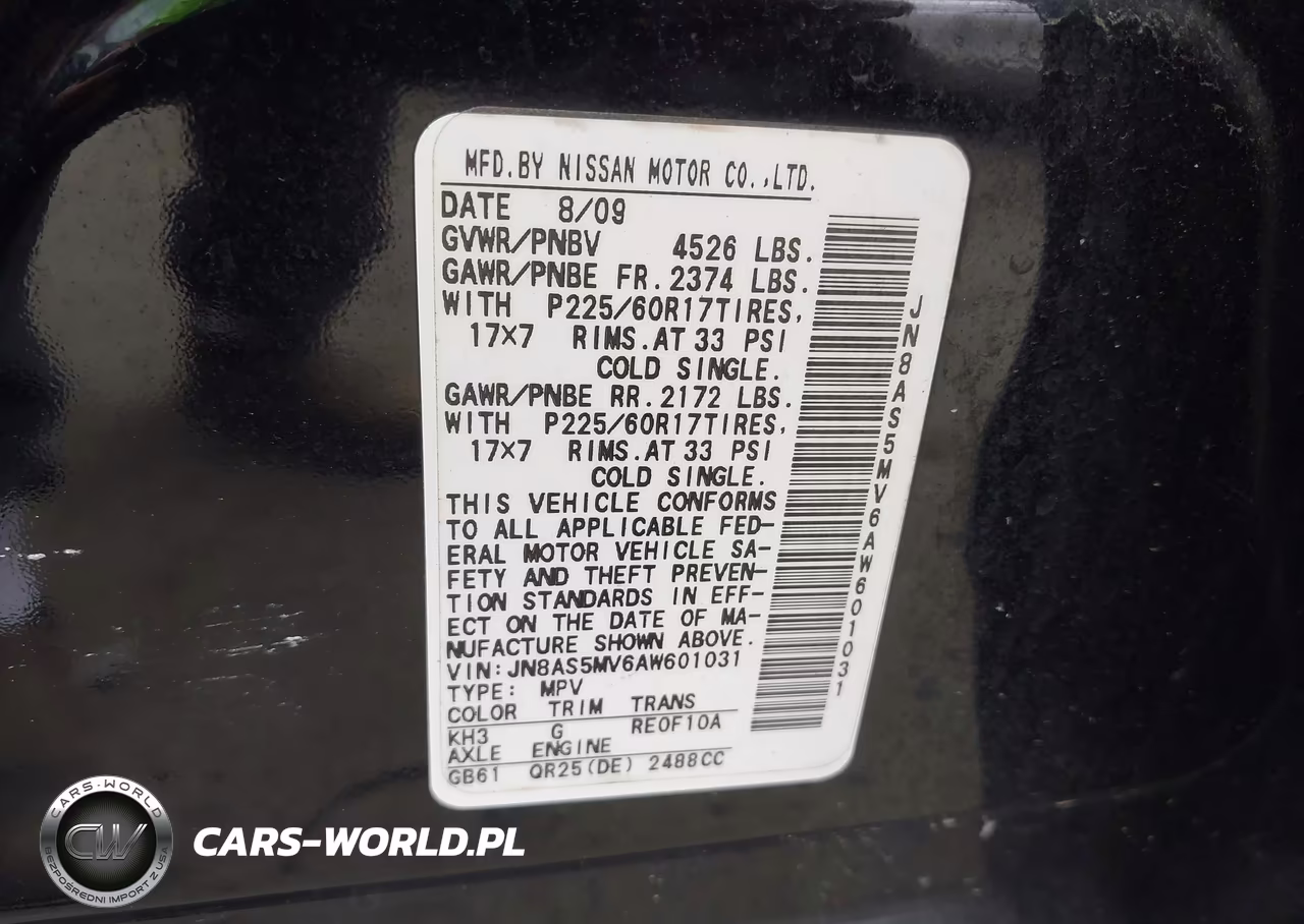 2010 Nissan Rogue Sl VIN:JN8AS5MV6AW601031 - 9