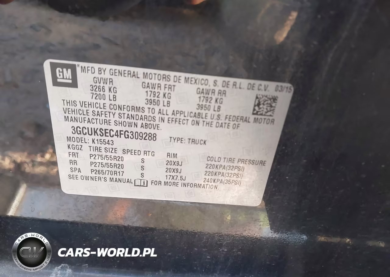 2015 Chevrolet Silverado 1500 Ltz VIN:3GCUKSEC4FG309288 - 9
