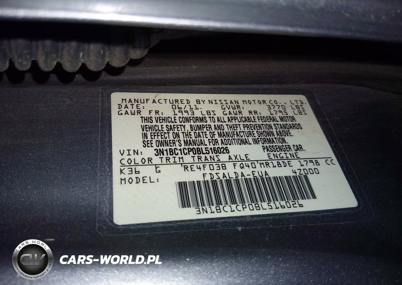2011 Nissan Versa 1.8S VIN:3N1BC1CP0BL516026 - 9