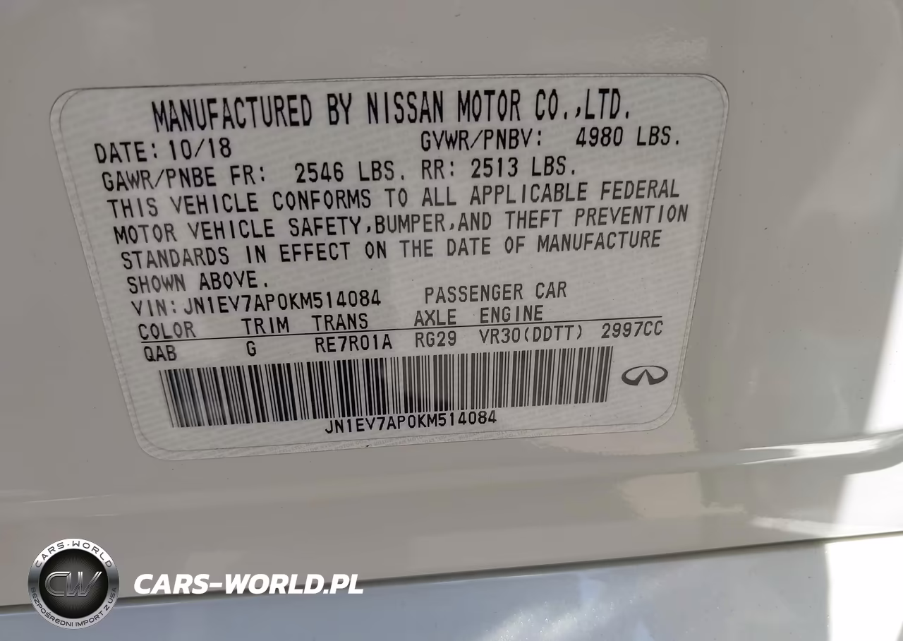 2019 Infiniti Q50 3.0T Luxe VIN:JN1EV7AP0KM514084 - 9