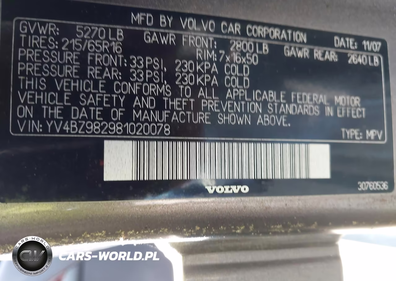 2008 Volvo Xc70 3.2 VIN:YV4BZ982981020078 - 9