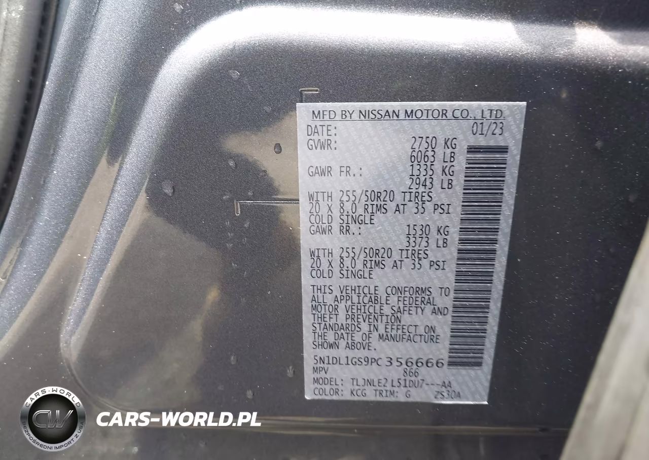 2023 Infiniti Qx60 Sensory Awd VIN:5N1DL1GS9PC356666 - 9